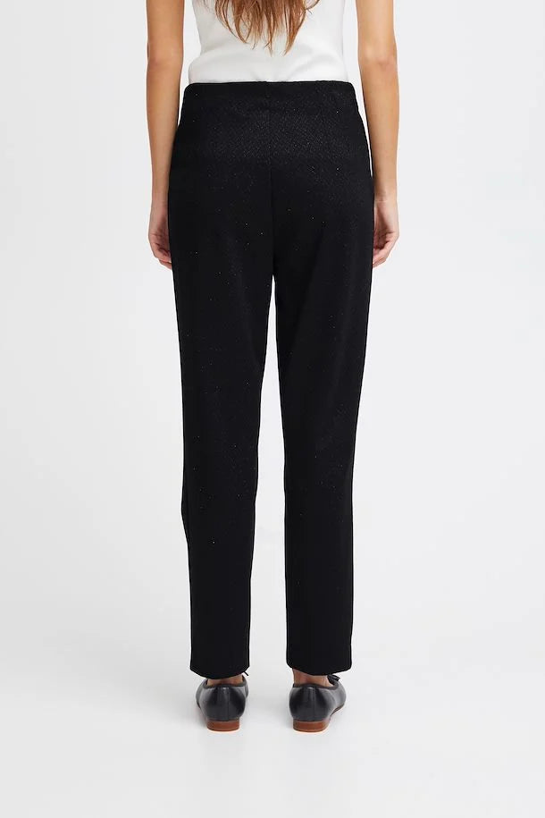 Ichi Kate Lurex Sparkle Black Trousers