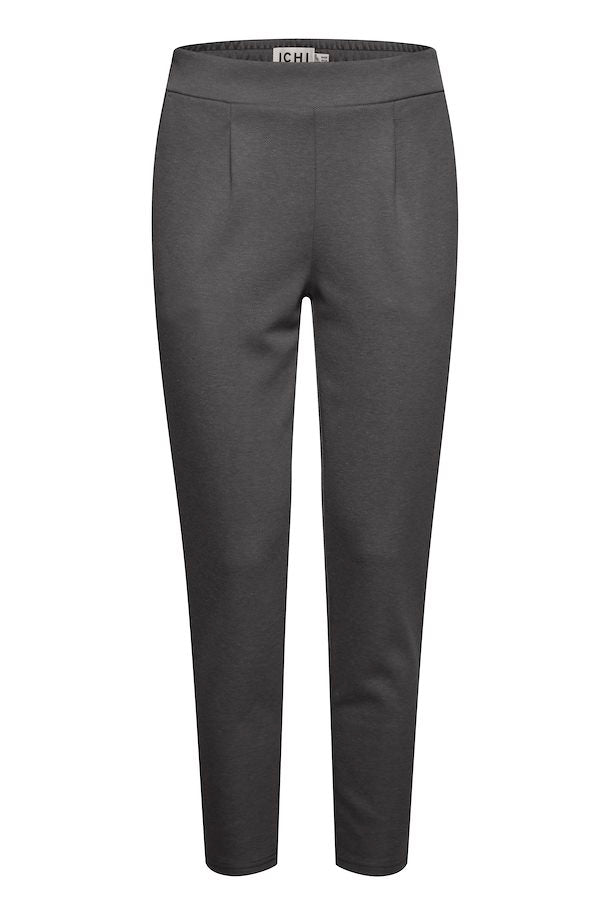 Ichi Kate Black Piqué Trousers