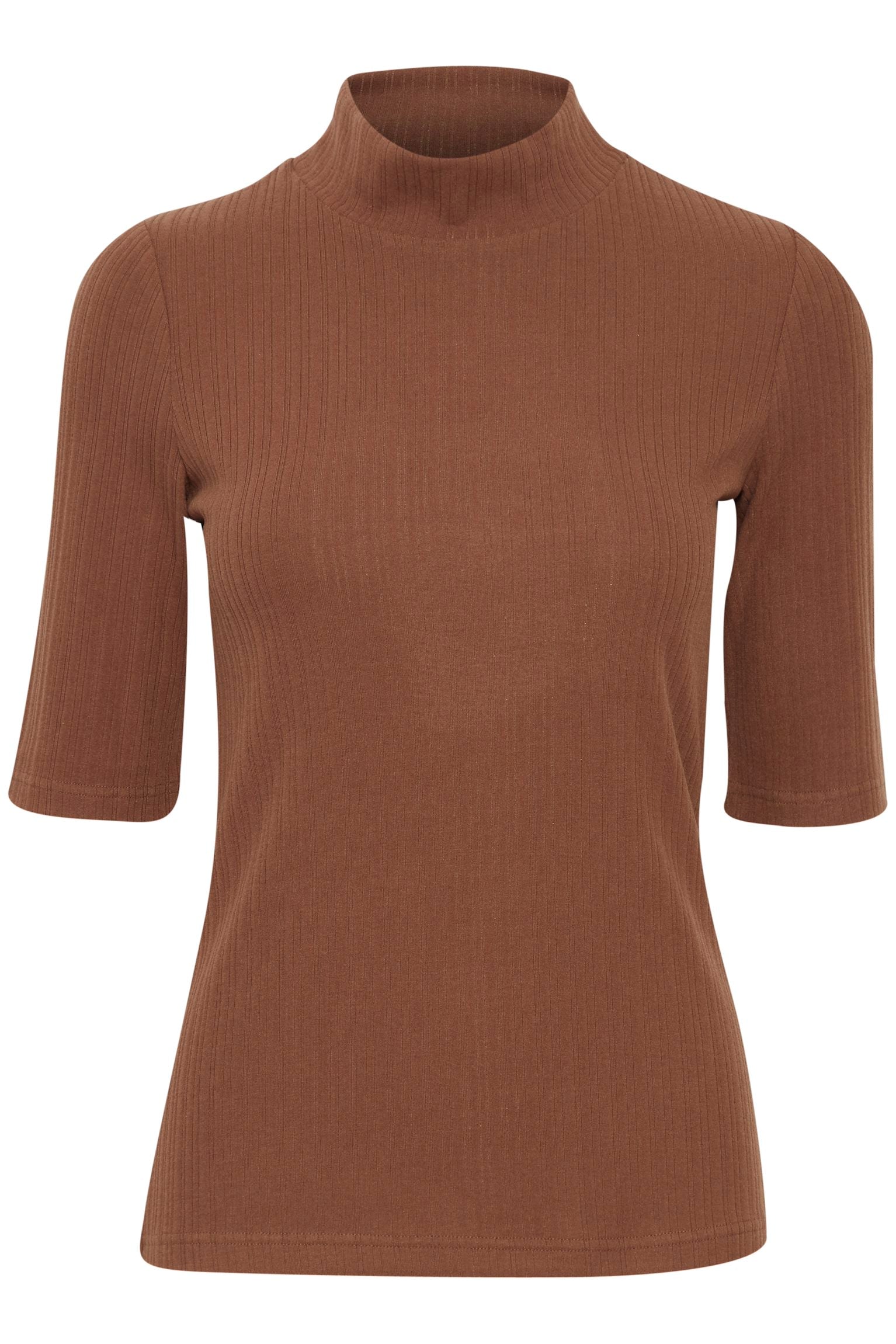 Fransa Brown Henley Shirt