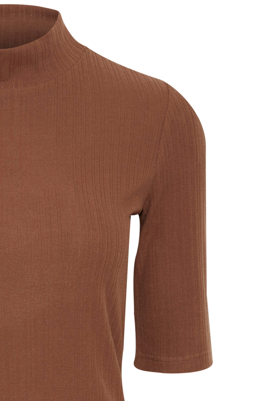 Fransa Brown Henley Shirt
