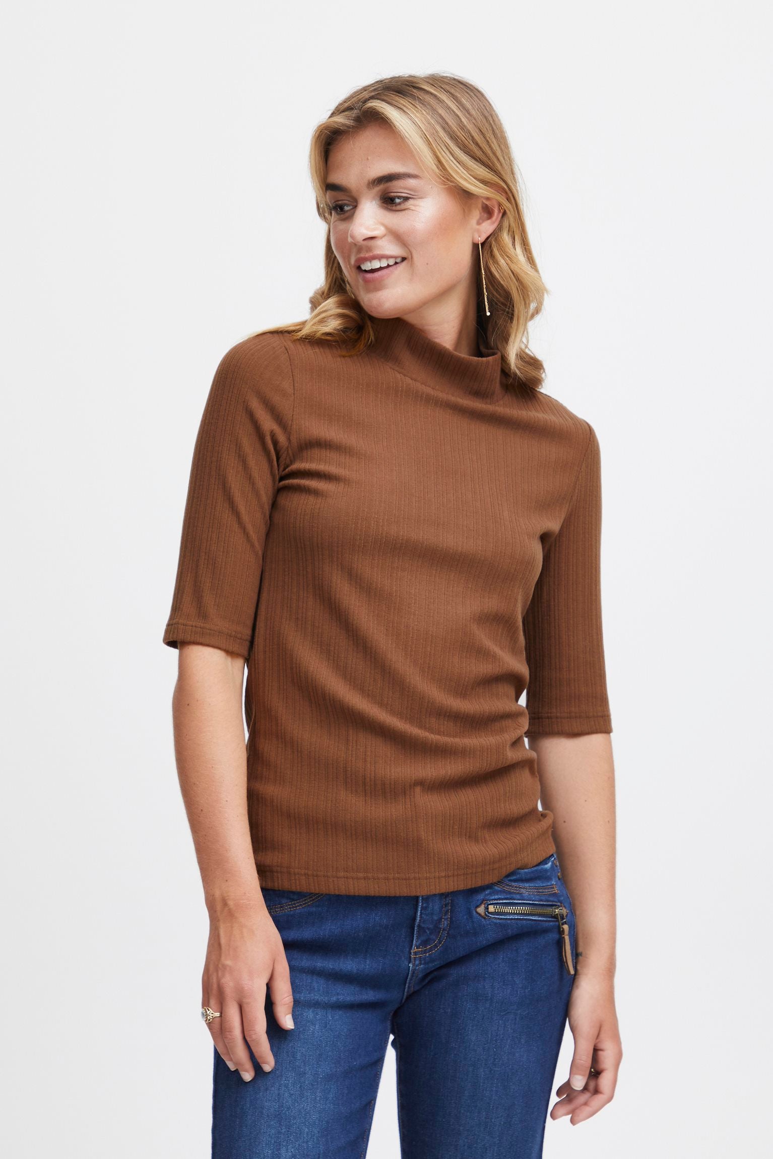 Chandail Henley Brun Fransa