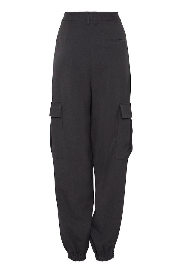 Ichi Dark Grey Mélange Zimmes Trousers