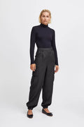 Ichi Dark Grey Mélange Zimmes Trousers