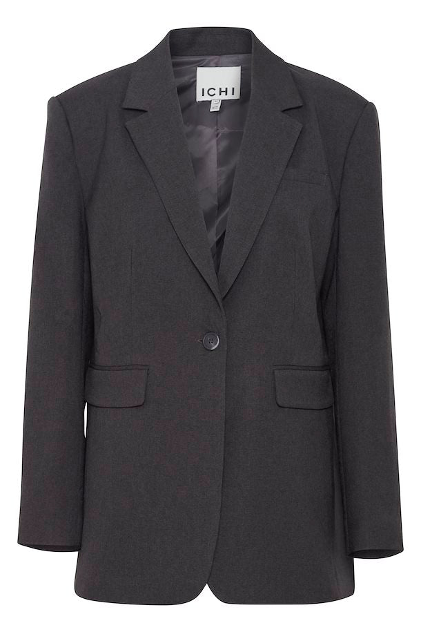 Ichi Dark Grey Blend Zimmie Blazer