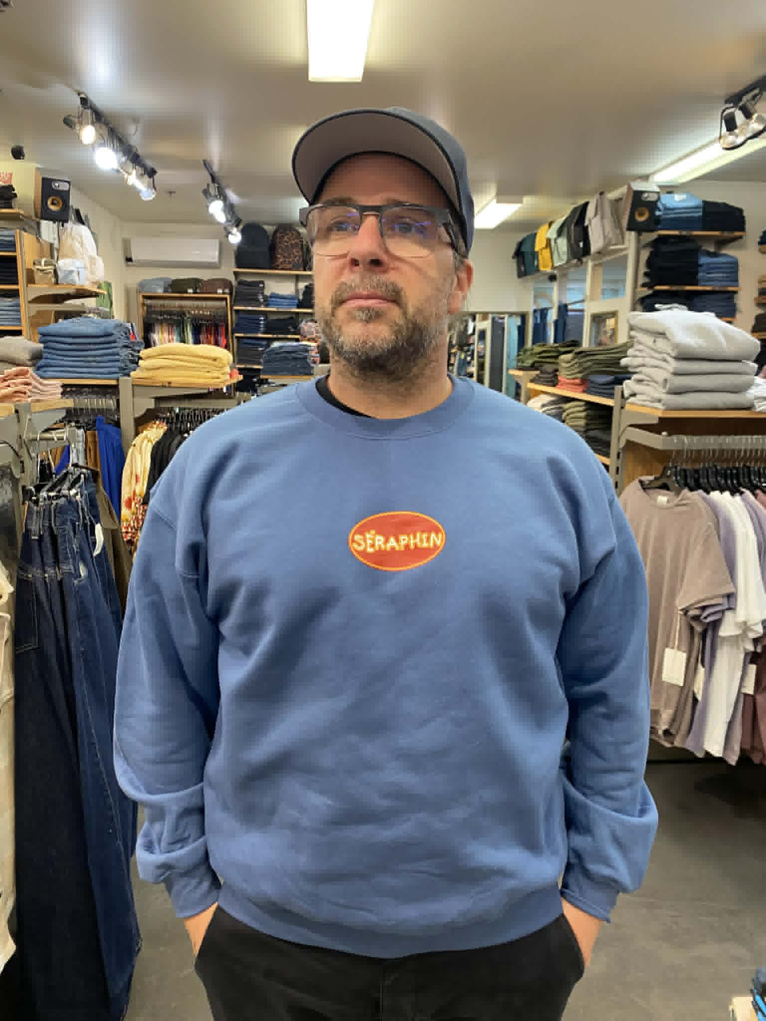 Chandail Logo Old School Bleu Indigo Séraphin