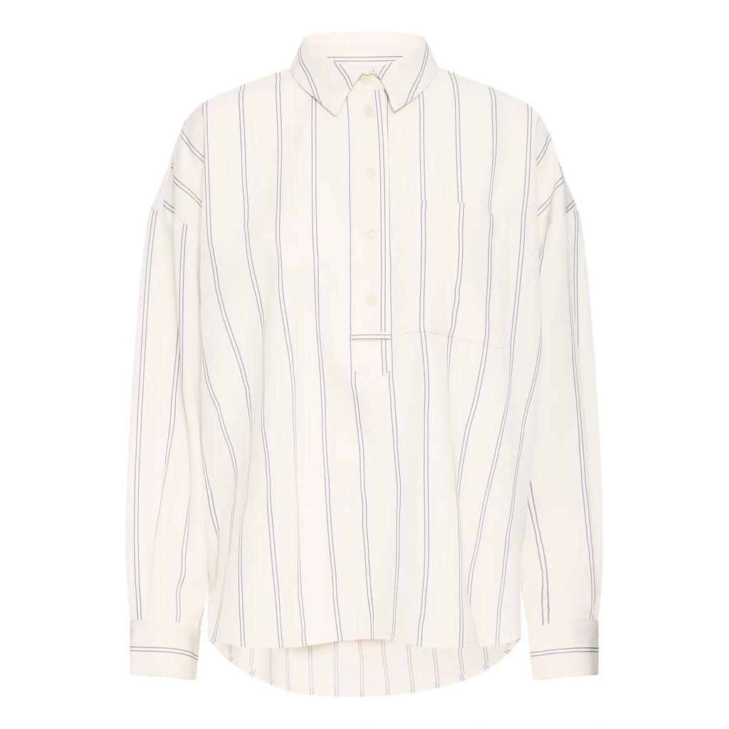 Chemise Namia Manches Longues Blanc/Bleu Ichi