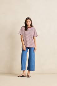 Rhythm Essential Stripe Red T-Shirt