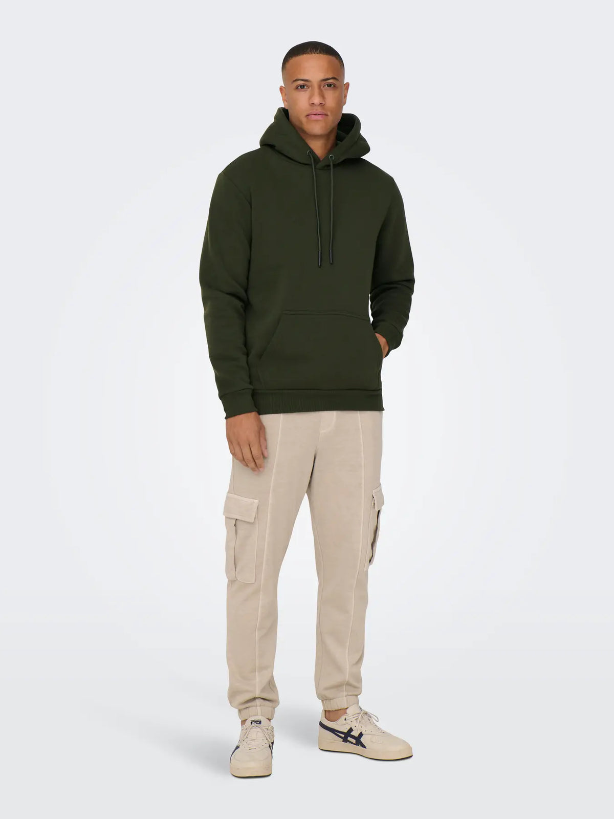 Chandail Ceres Hoodie Vert Rosin Only & Sons