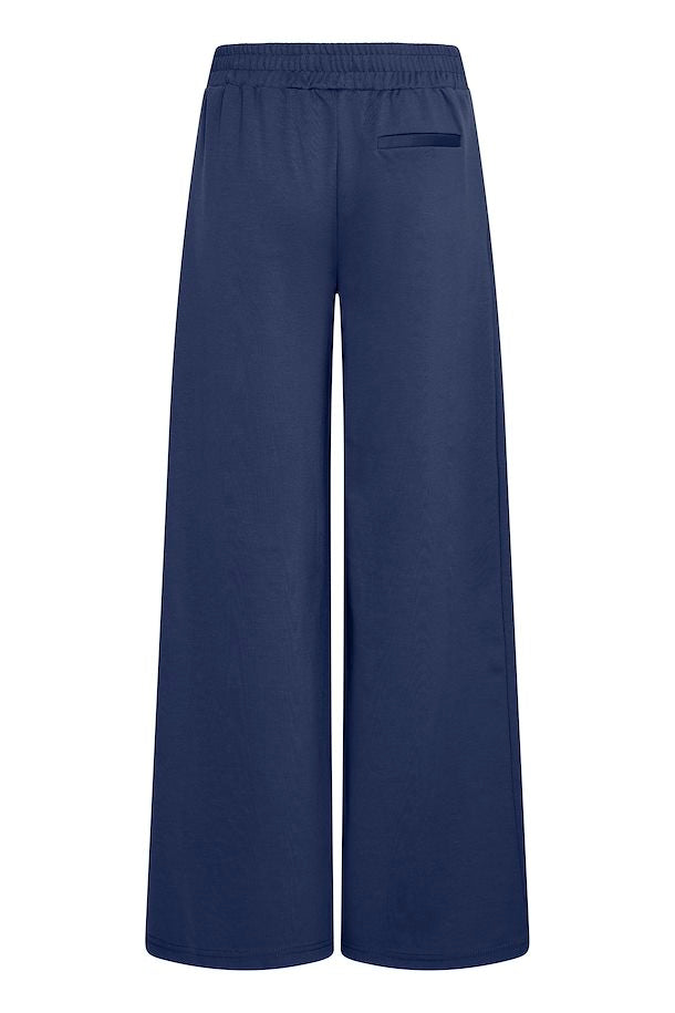 Trousers Kate Wide Long Medieval Blue Ichi