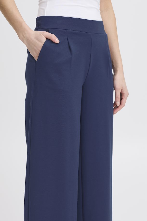 Trousers Kate Wide Long Medieval Blue Ichi