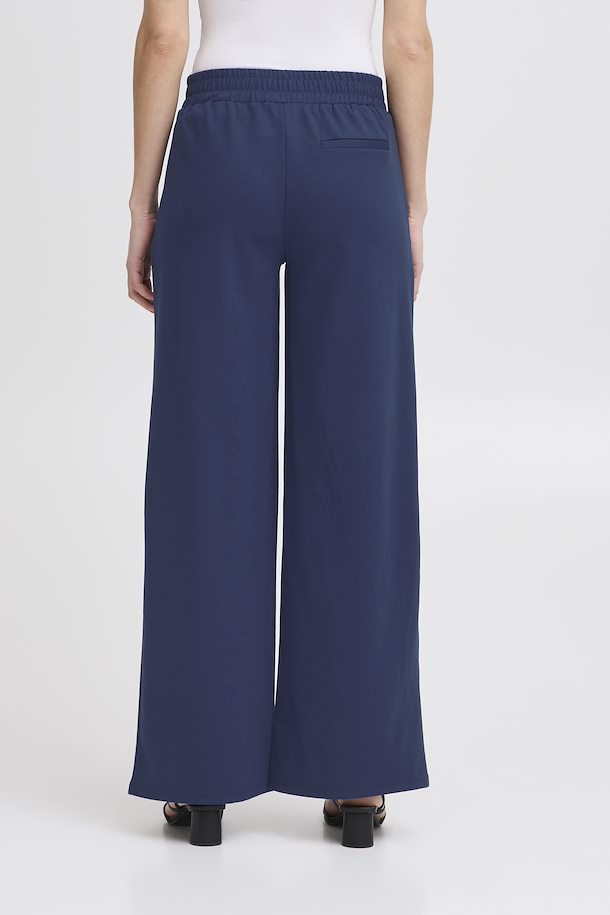 Trousers Kate Wide Long Medieval Blue Ichi