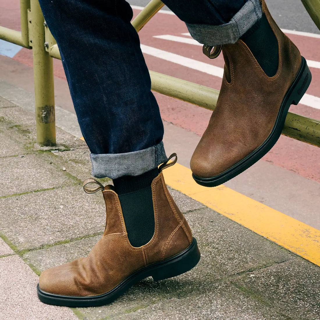 Botte 2581 Ciselée - Suède Ciré Tabac Blundstone