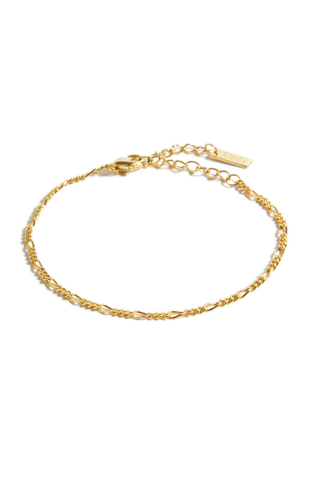 Figaro Bracelet Gold Midi34