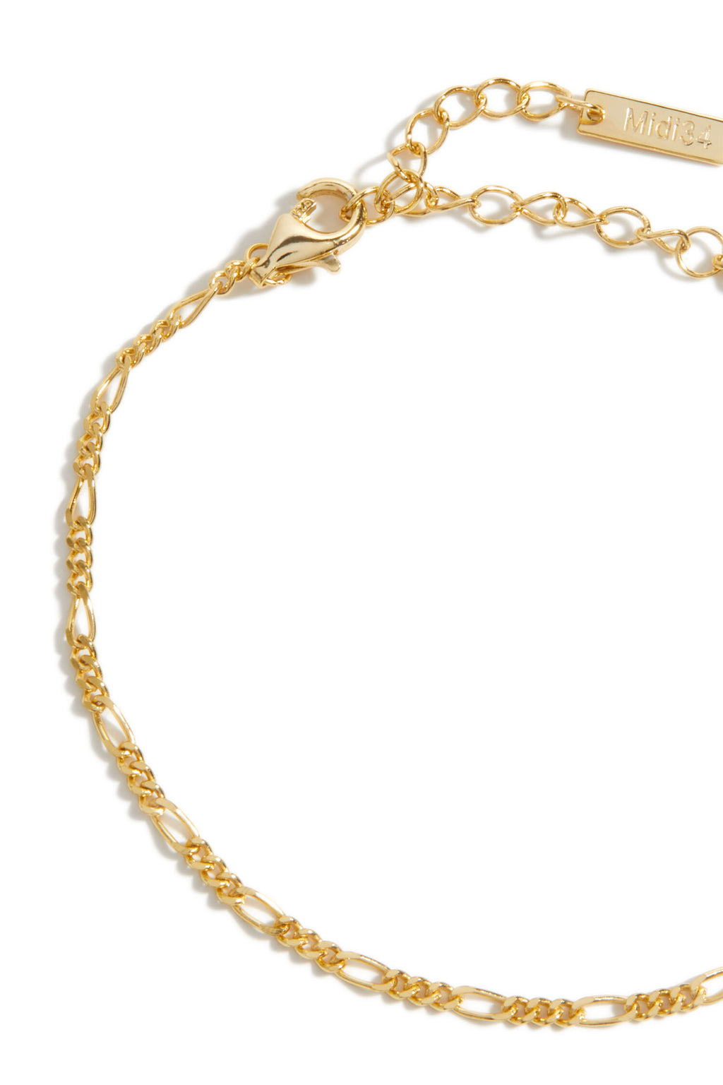 Figaro Bracelet Gold Midi34