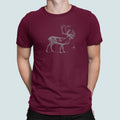 Baltrakon Burgundy Climbing Caribou T-Shirt
