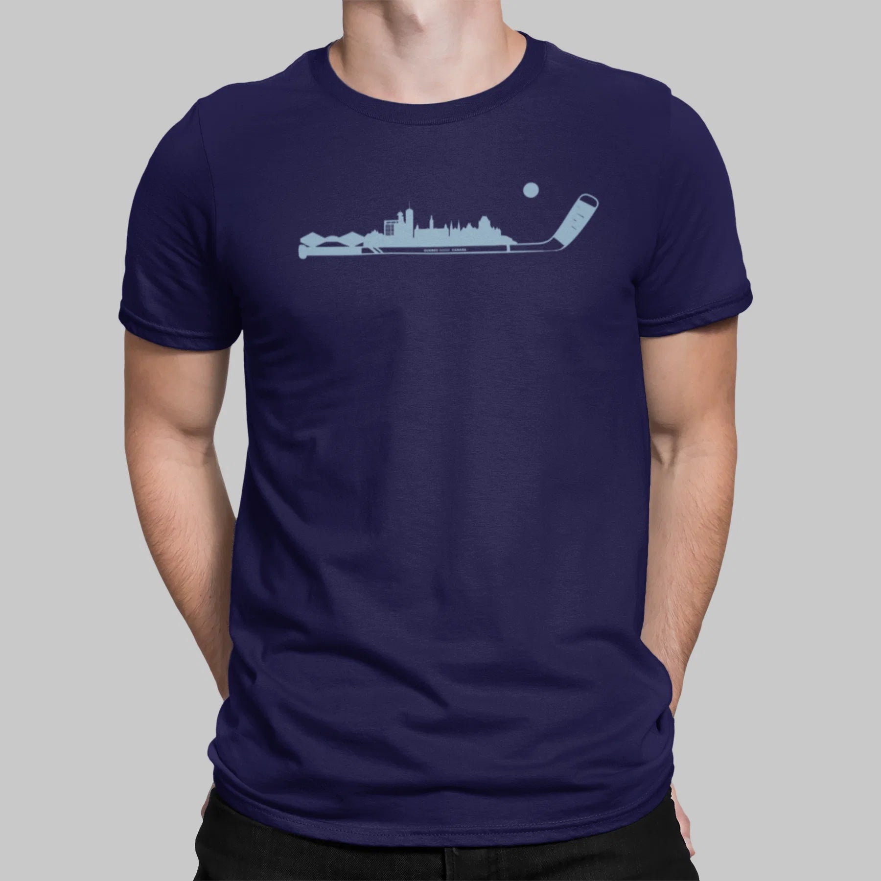 T-Shirt Hockeyville Quebec Navy Baltrakon