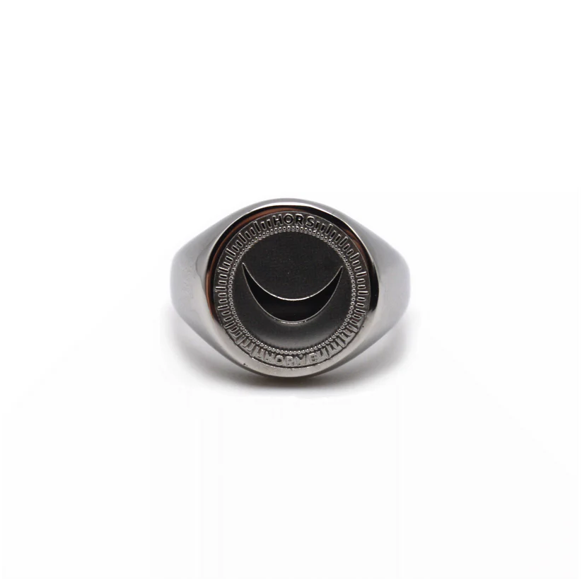 Unusual Moon Ring Silver