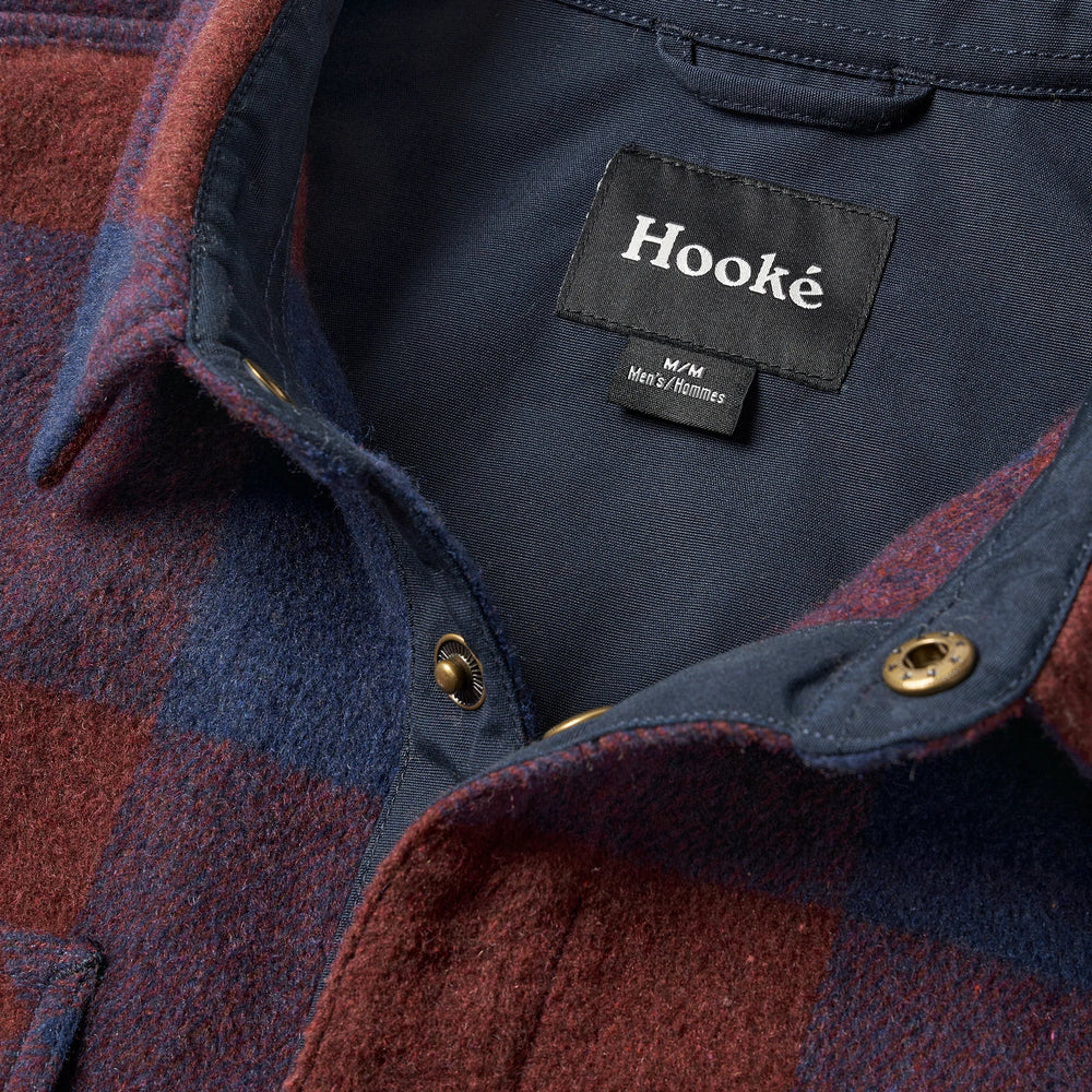 Sur-Chemise Canadian Overshirt Marine & Bourgogne Hooké
