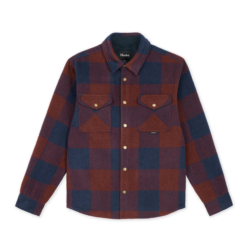 Sur-Chemise Canadian Overshirt Marine & Bourgogne Hooké