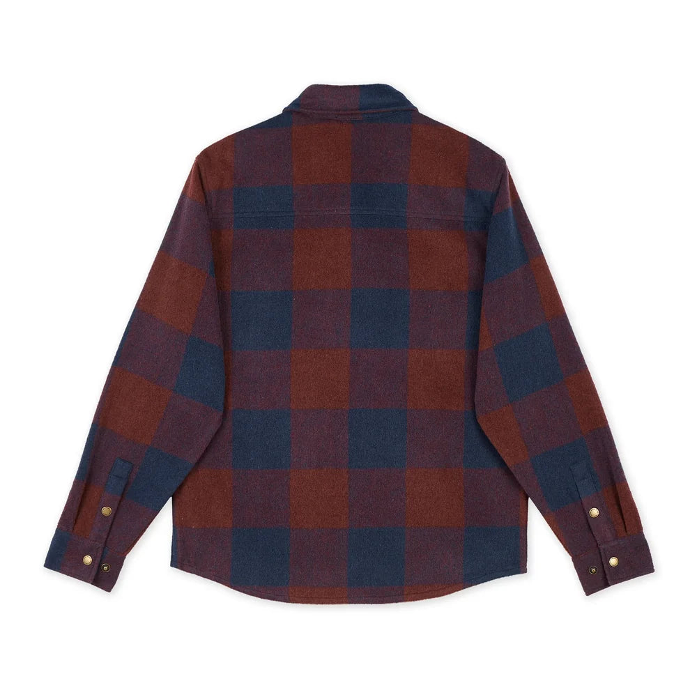 Sur-Chemise Canadian Overshirt Marine & Bourgogne Hooké