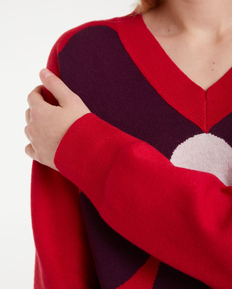 Chandail Jumper Intarsia Rouge Compania Fantastica