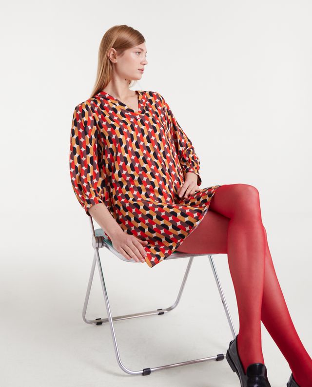 Tina Red Multi Compania Fantastica Dress