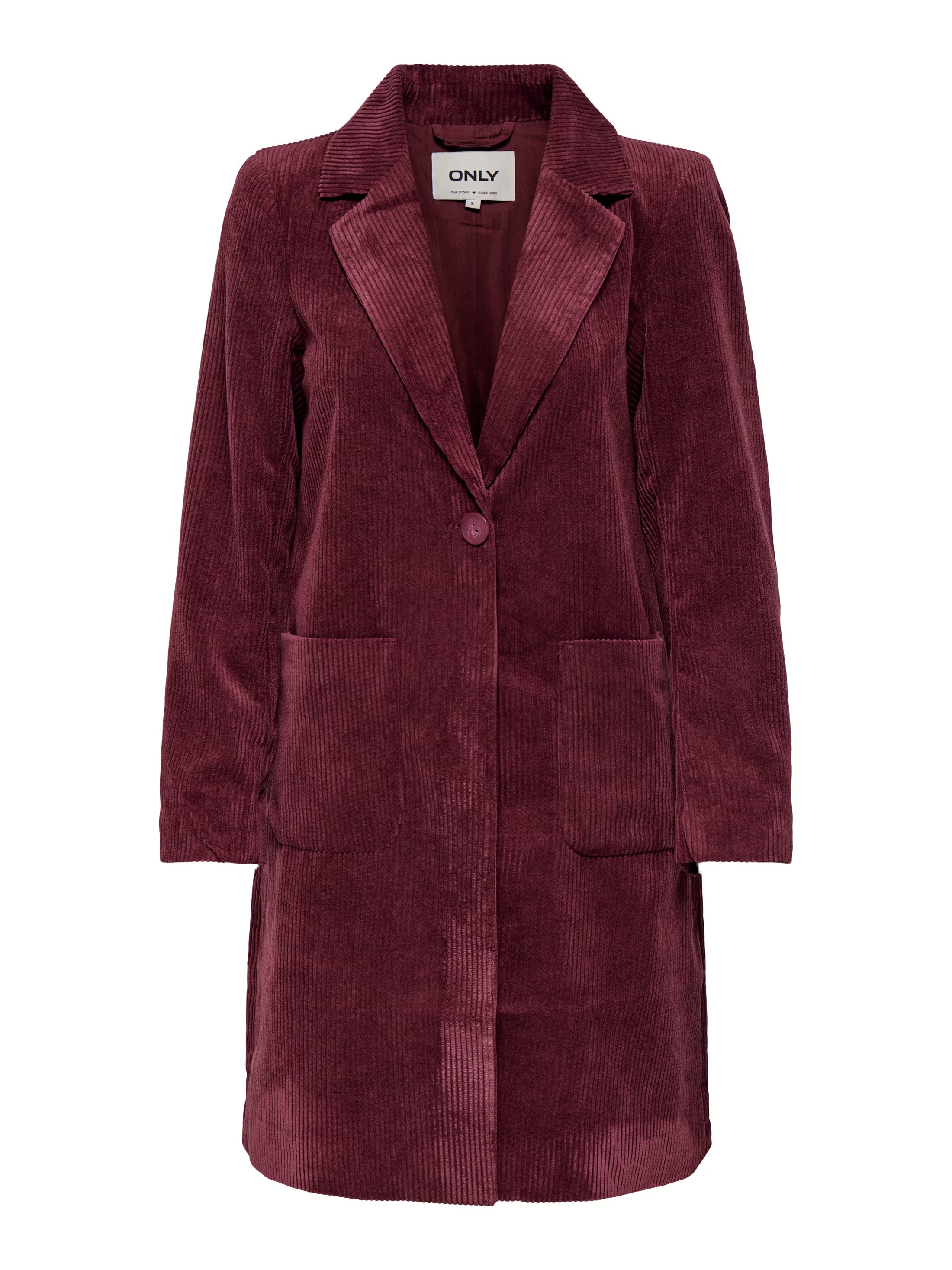 Manteau Astrid Cord Framboise Only