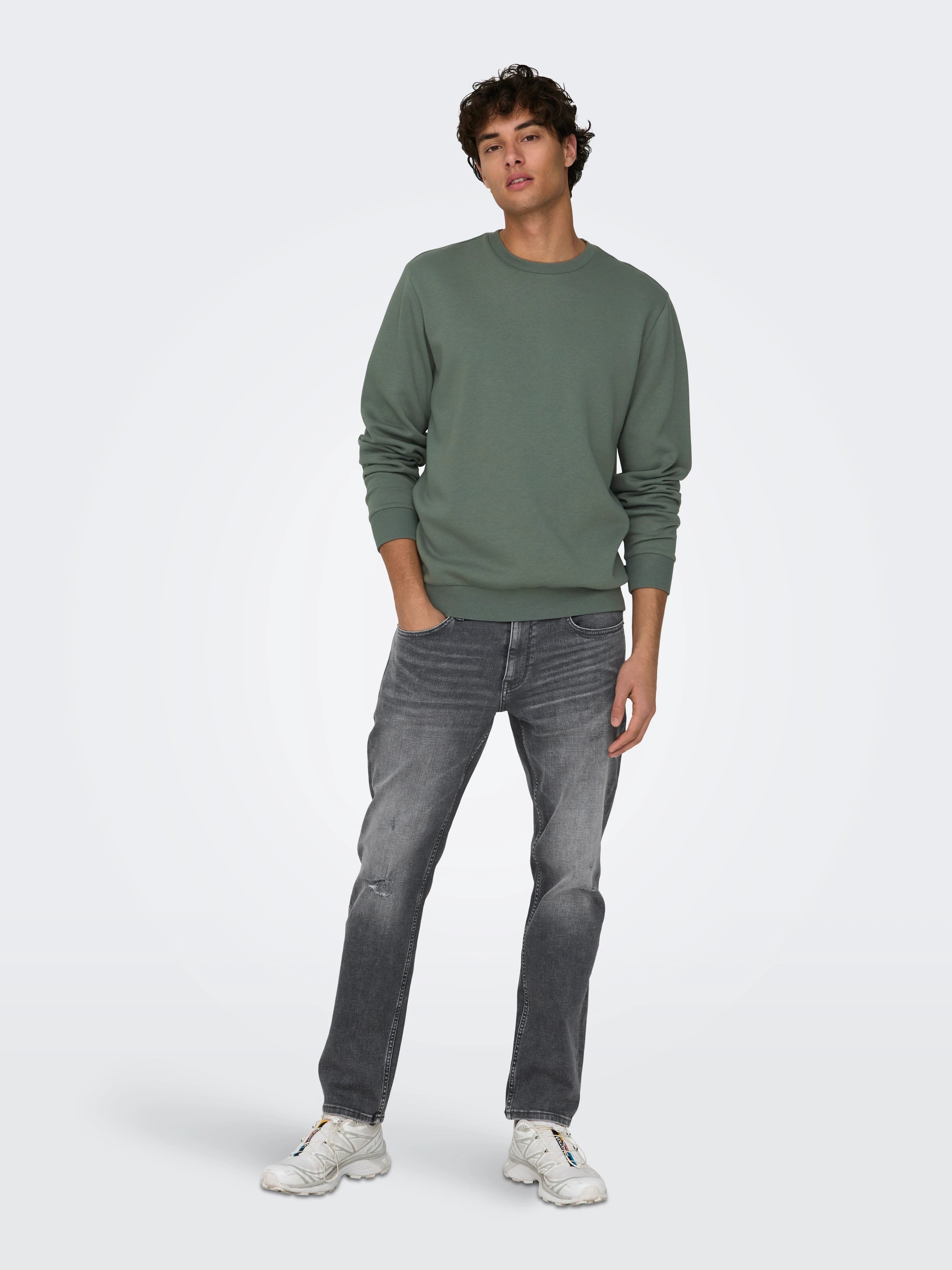 Ceres Crew Sweatshirt Castor Grey Only & Sons