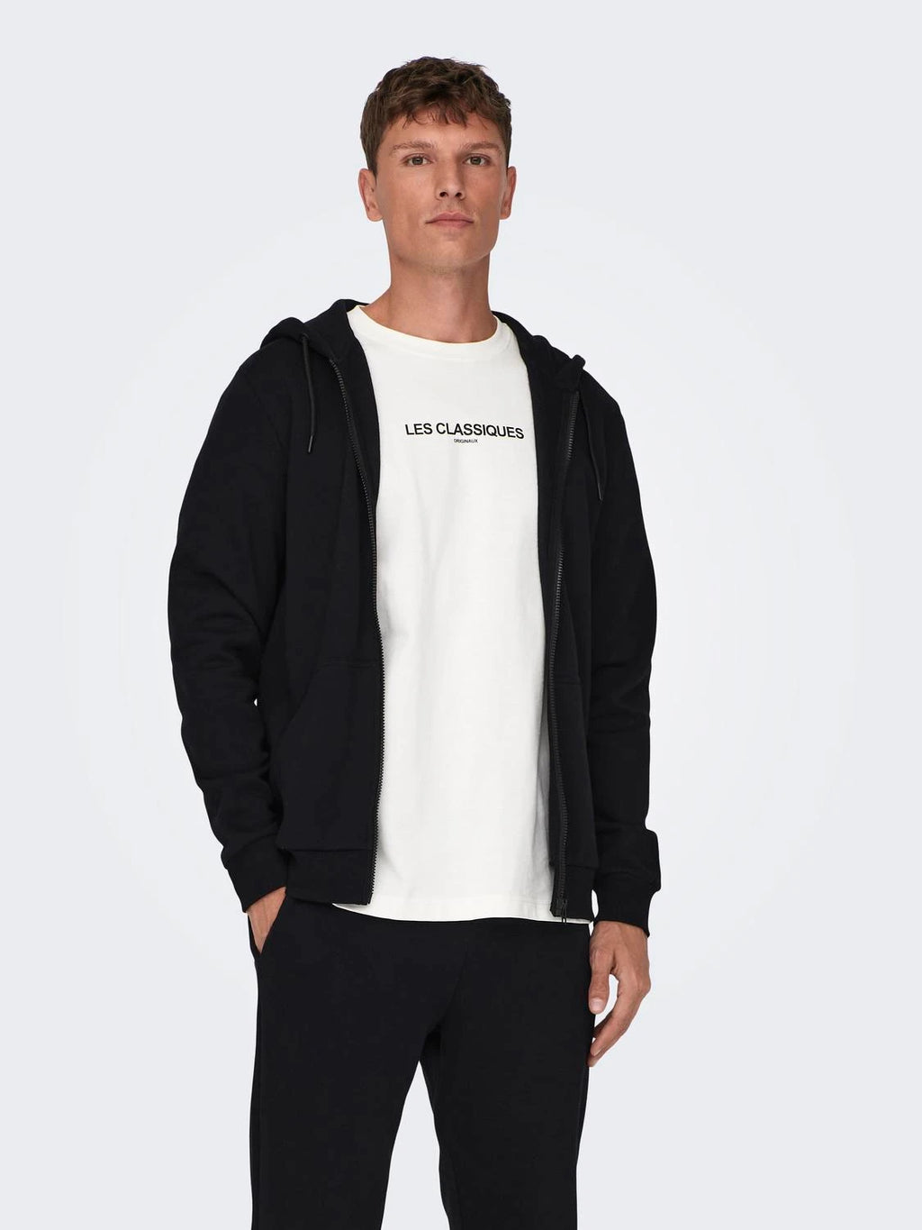 Ceres Zip Hoodie Black Only & Sons