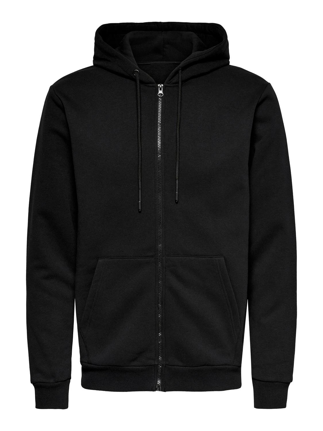 Ceres Zip Hoodie Black Only & Sons