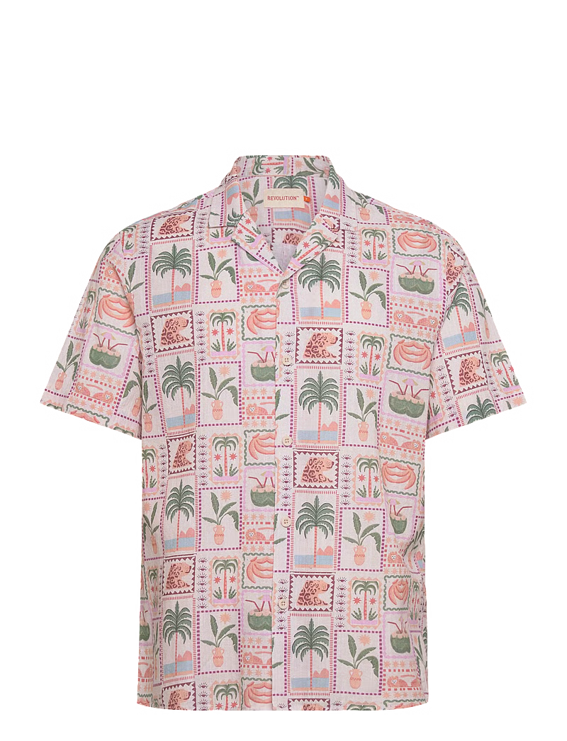 RVLT Lilac/Pink Short-Sleeved Cuban Shirt