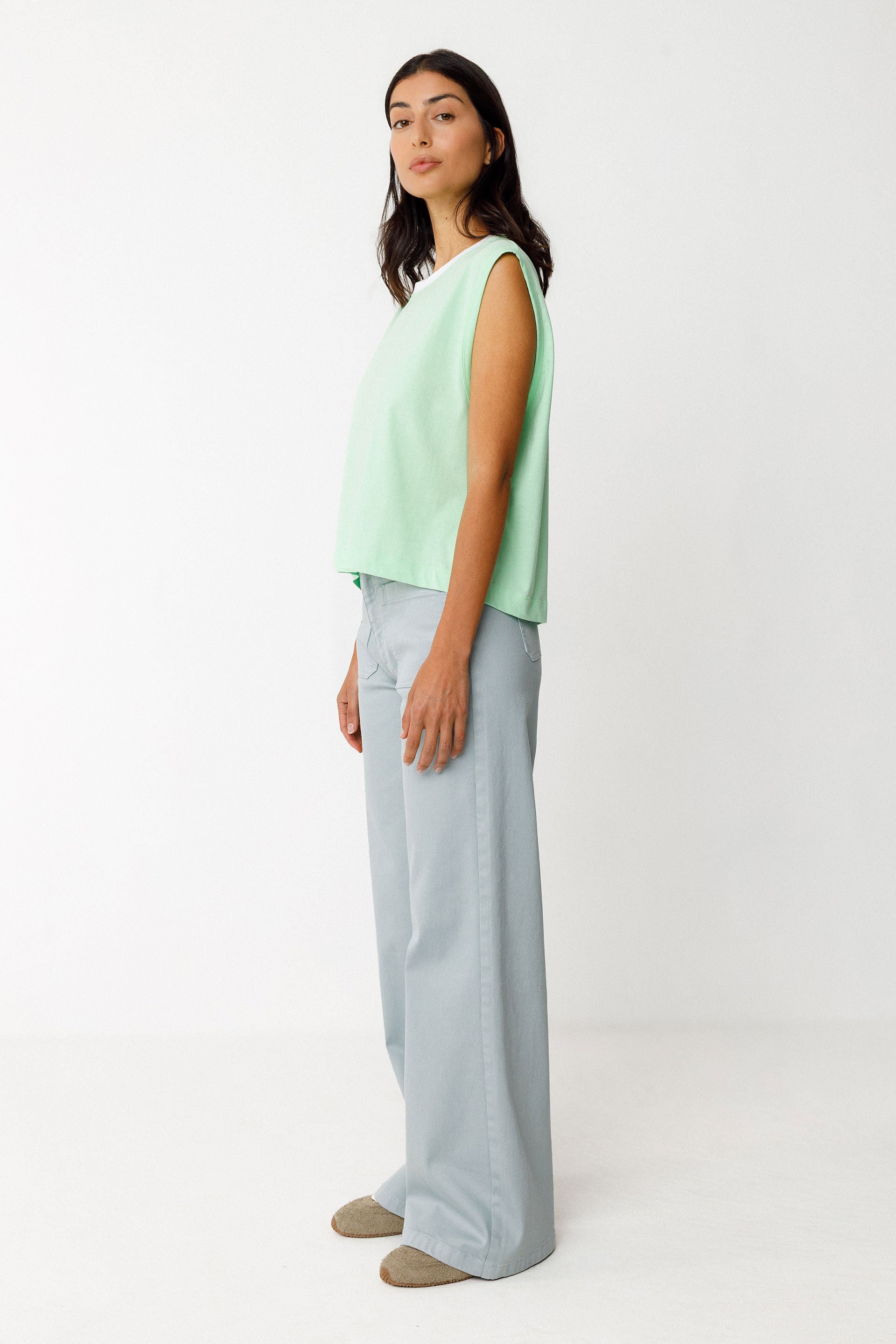 SKFK Light Green Zuntie Top