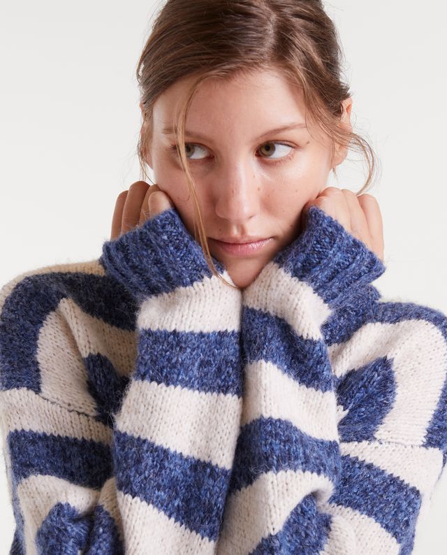 Pull 2 Stones Stripes Bleu Compania Fantastica