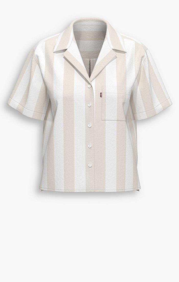 Chemise Joyce SS Resort Shirt Freya Stripe Pale Peach Levi's