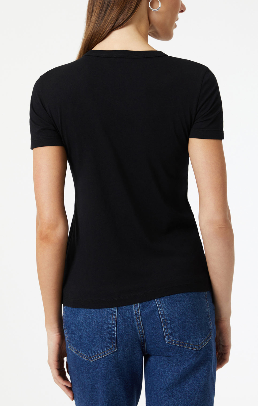 T-Shirt Crew Neck Basic Noir Mavi Jeans