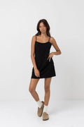 Robe Classic Slip Noir Rhythm