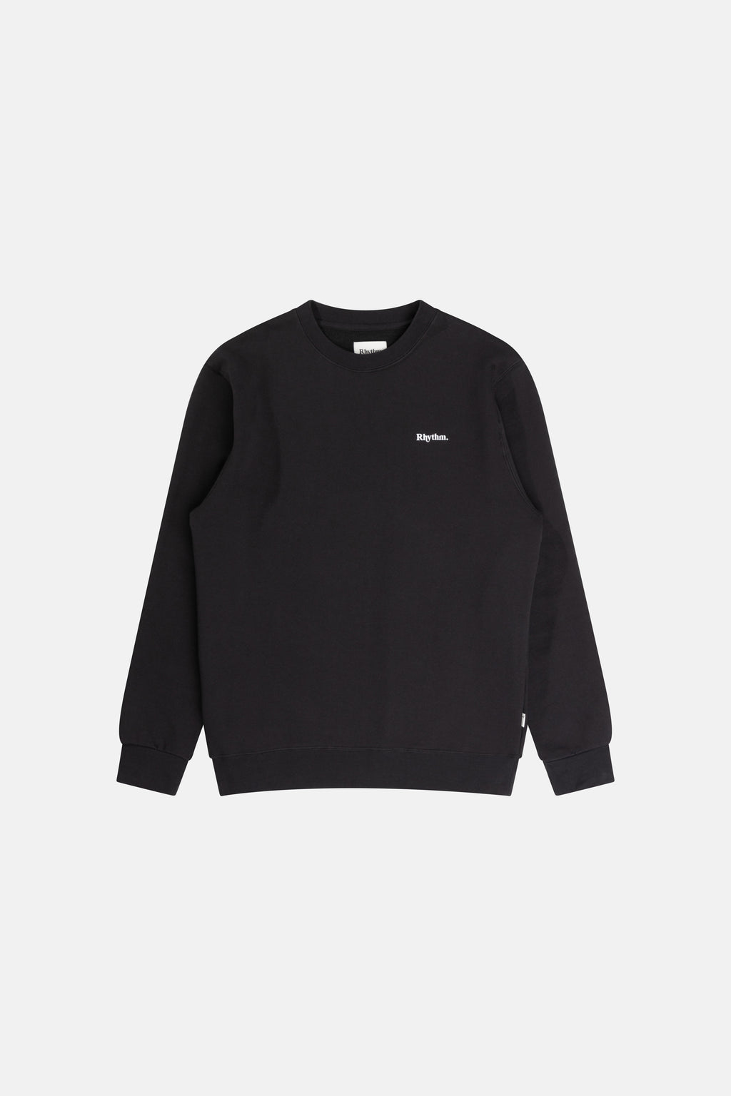 Rhythm Black Fleece Crew Sweatshirt