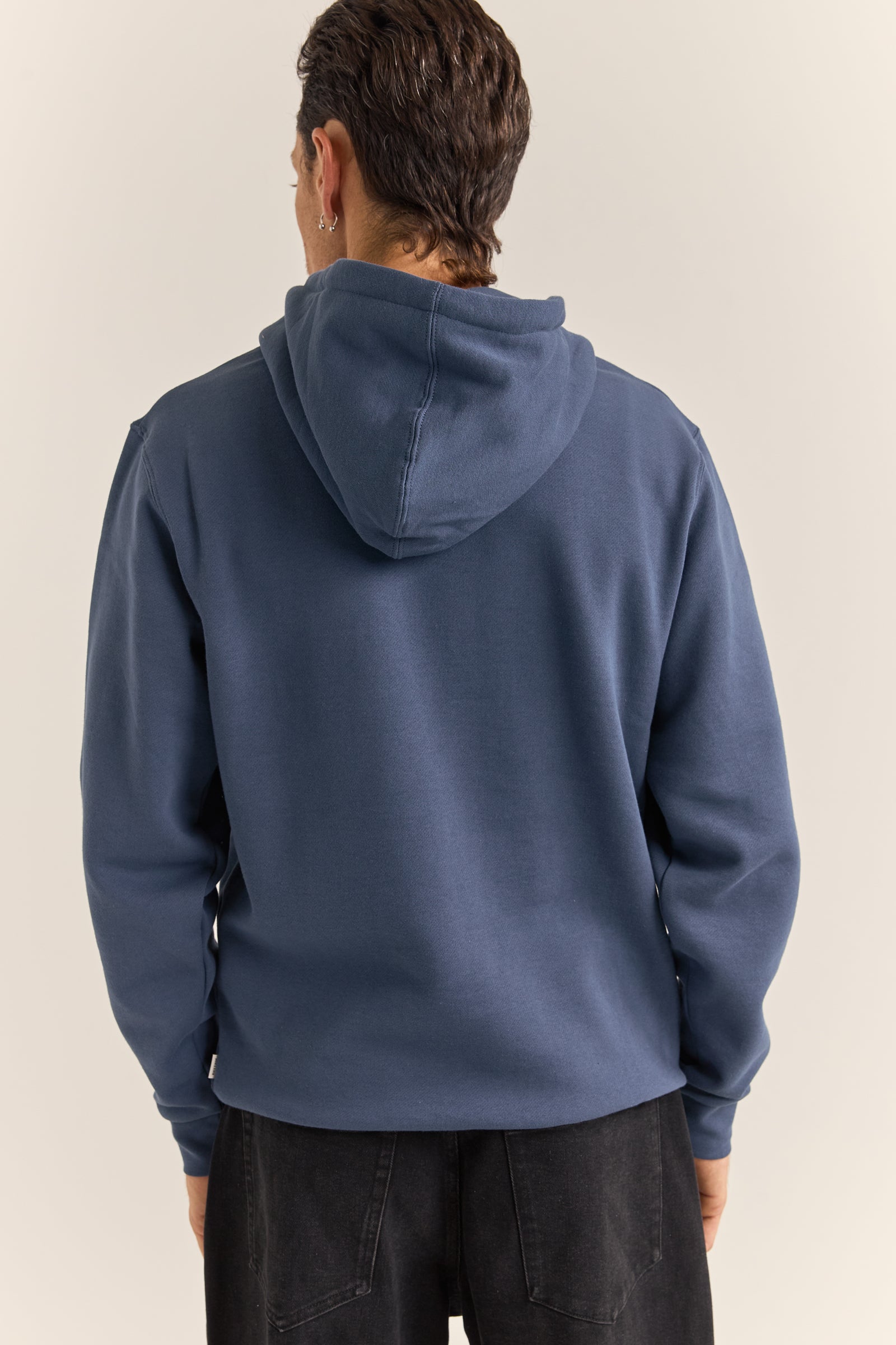 Rhythm Navy Blue Brand Fleece Hoodie