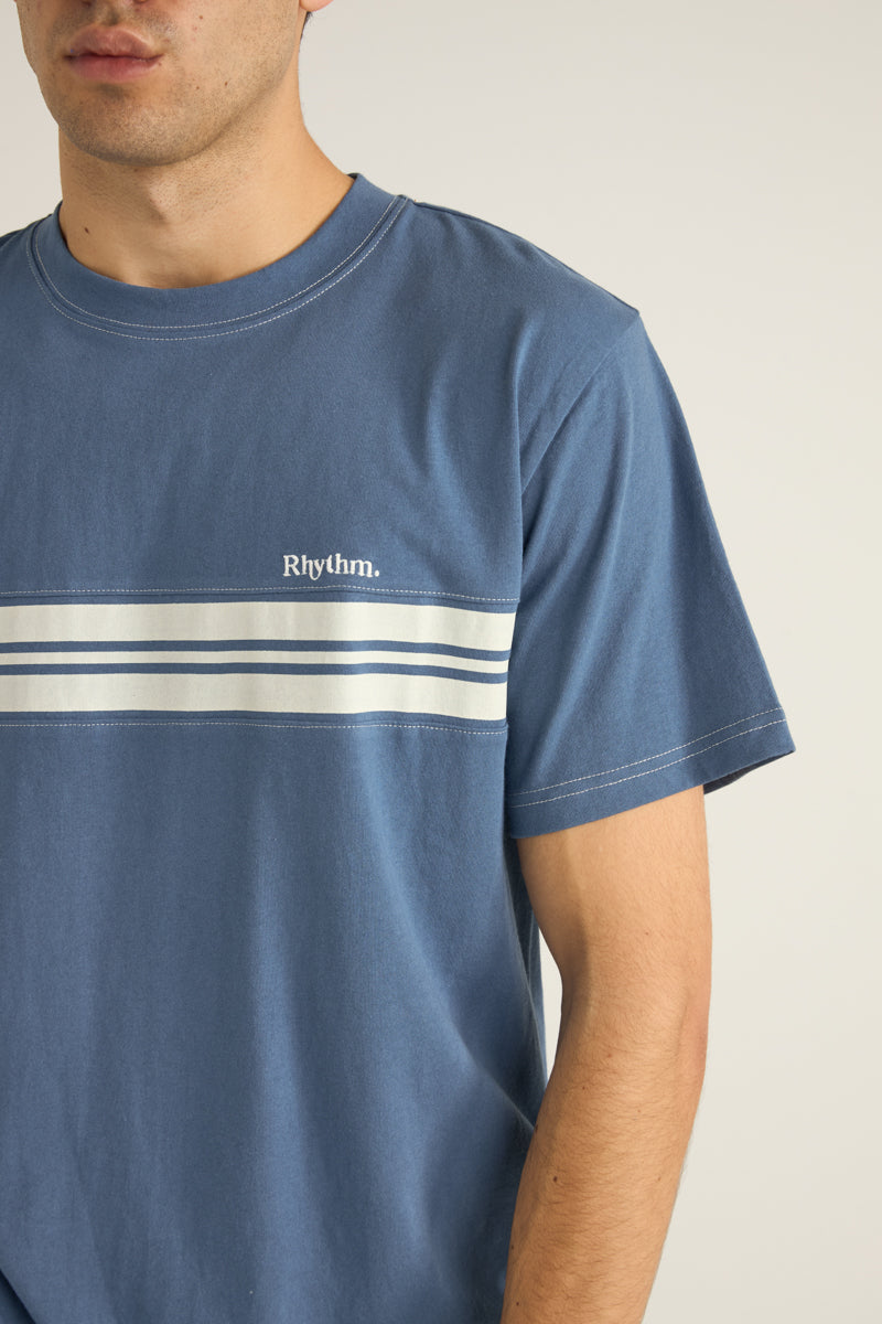 T-Shirt Vintage Panel Bleu Rhythm