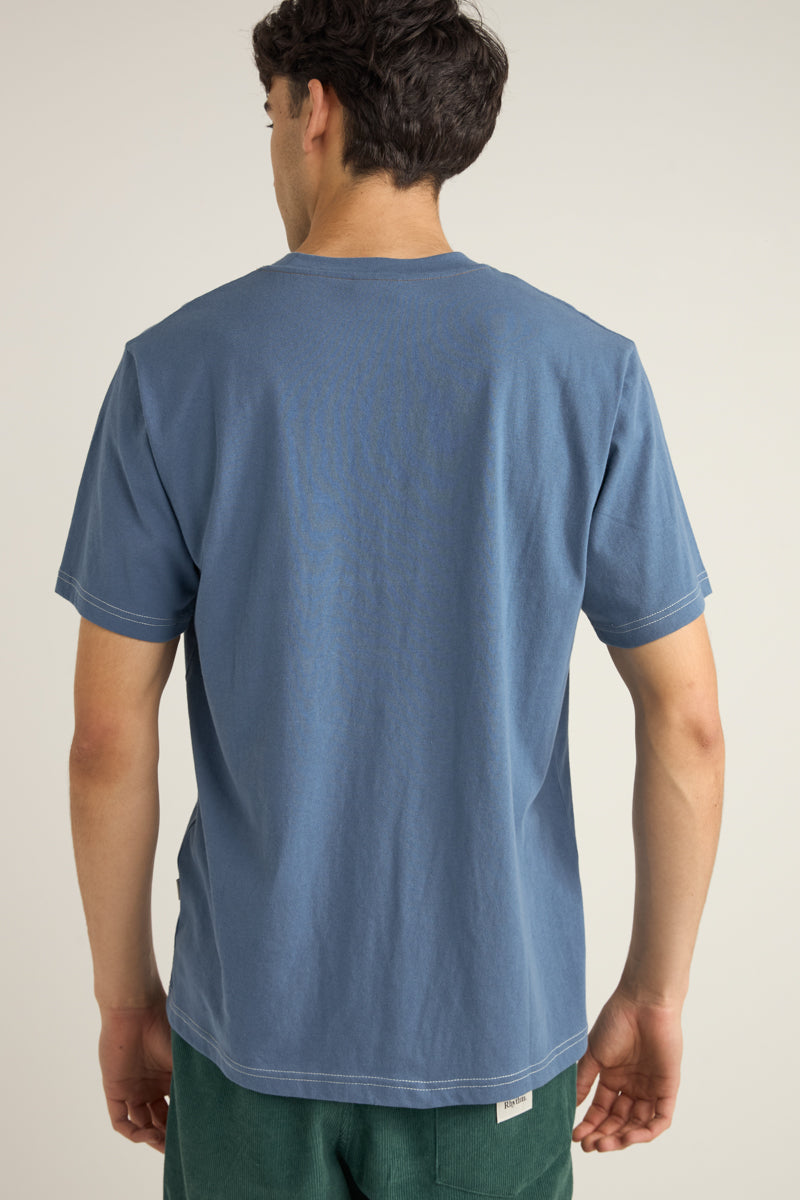 T-Shirt Vintage Panel Bleu Rhythm