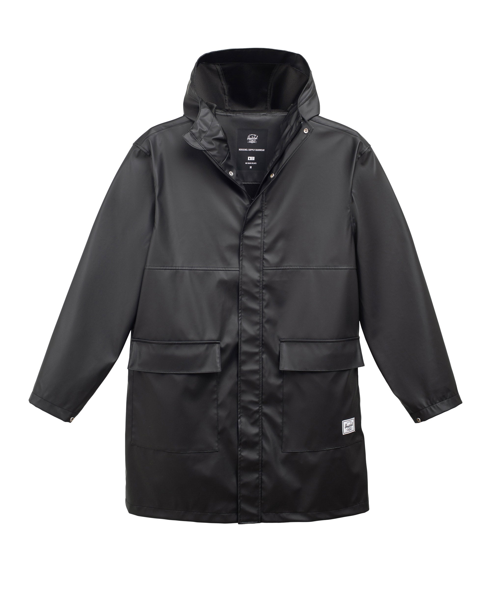 Men's Long Classic Rain Black Herschel Coat