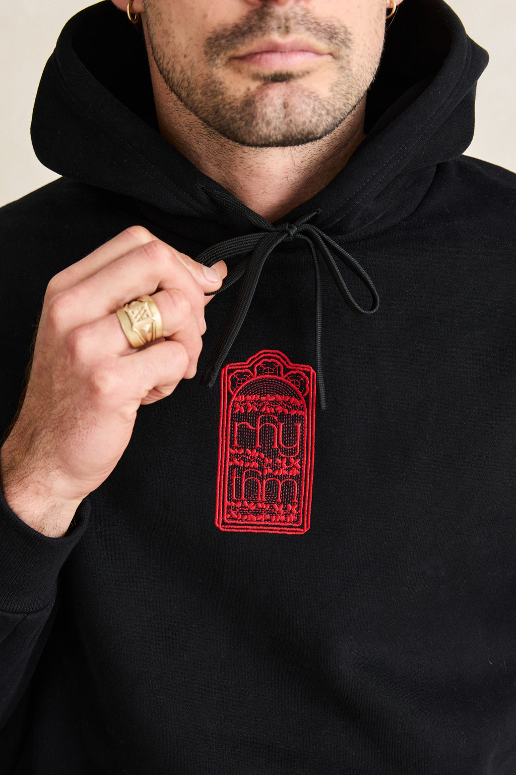 Chandail Pressed Petal Hood Noir Rhythm
