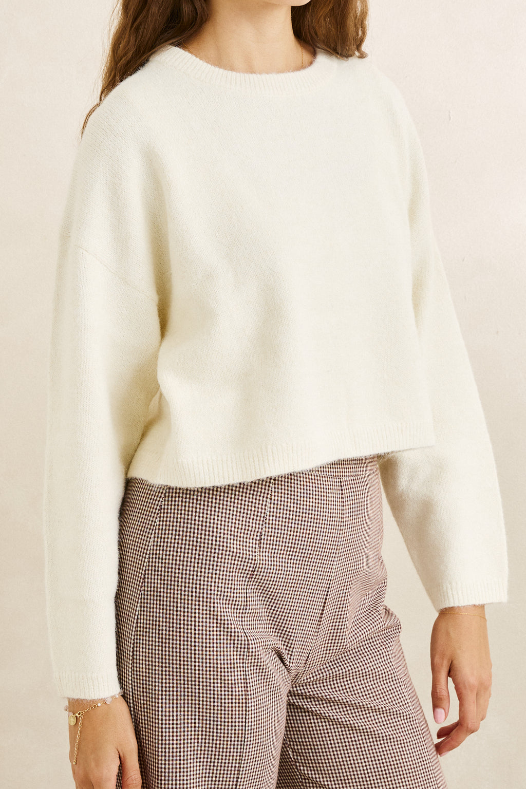Pull Estelle Fluffy Crew Crème Rhythm