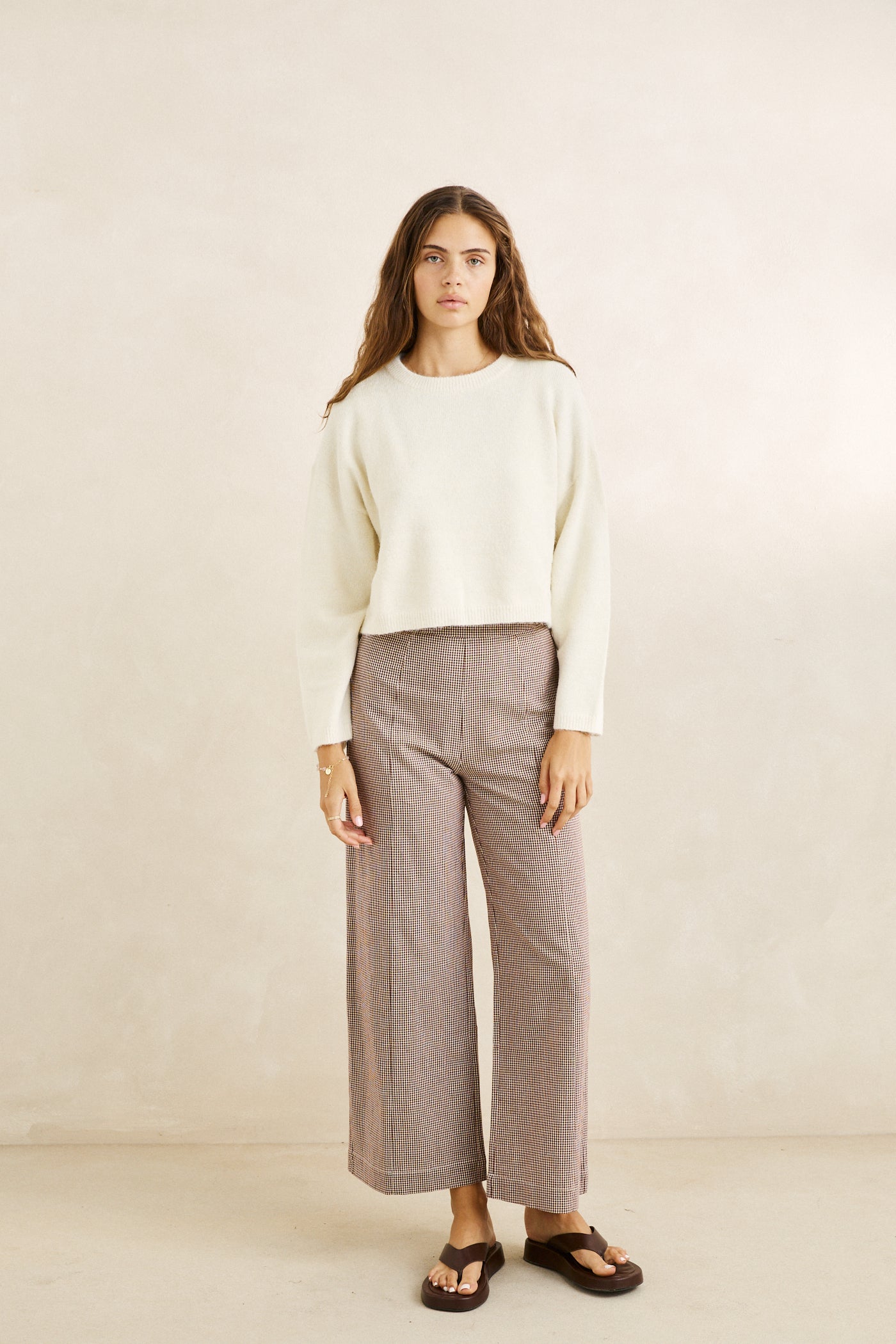 Pull Estelle Fluffy Crew Crème Rhythm