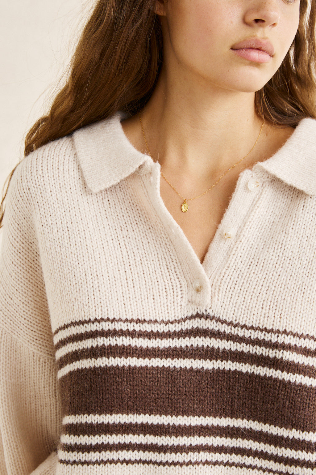 Pull Strata Collared Naturel Rhythm