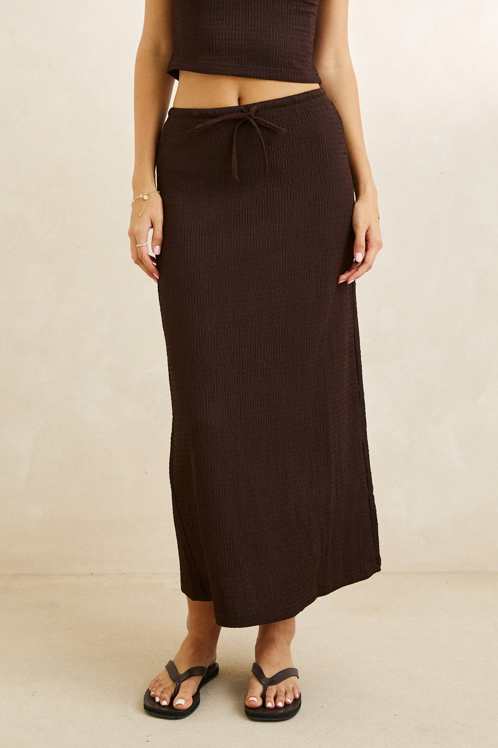 Jupe Indie Maxi Brun Chocolat Rhythm