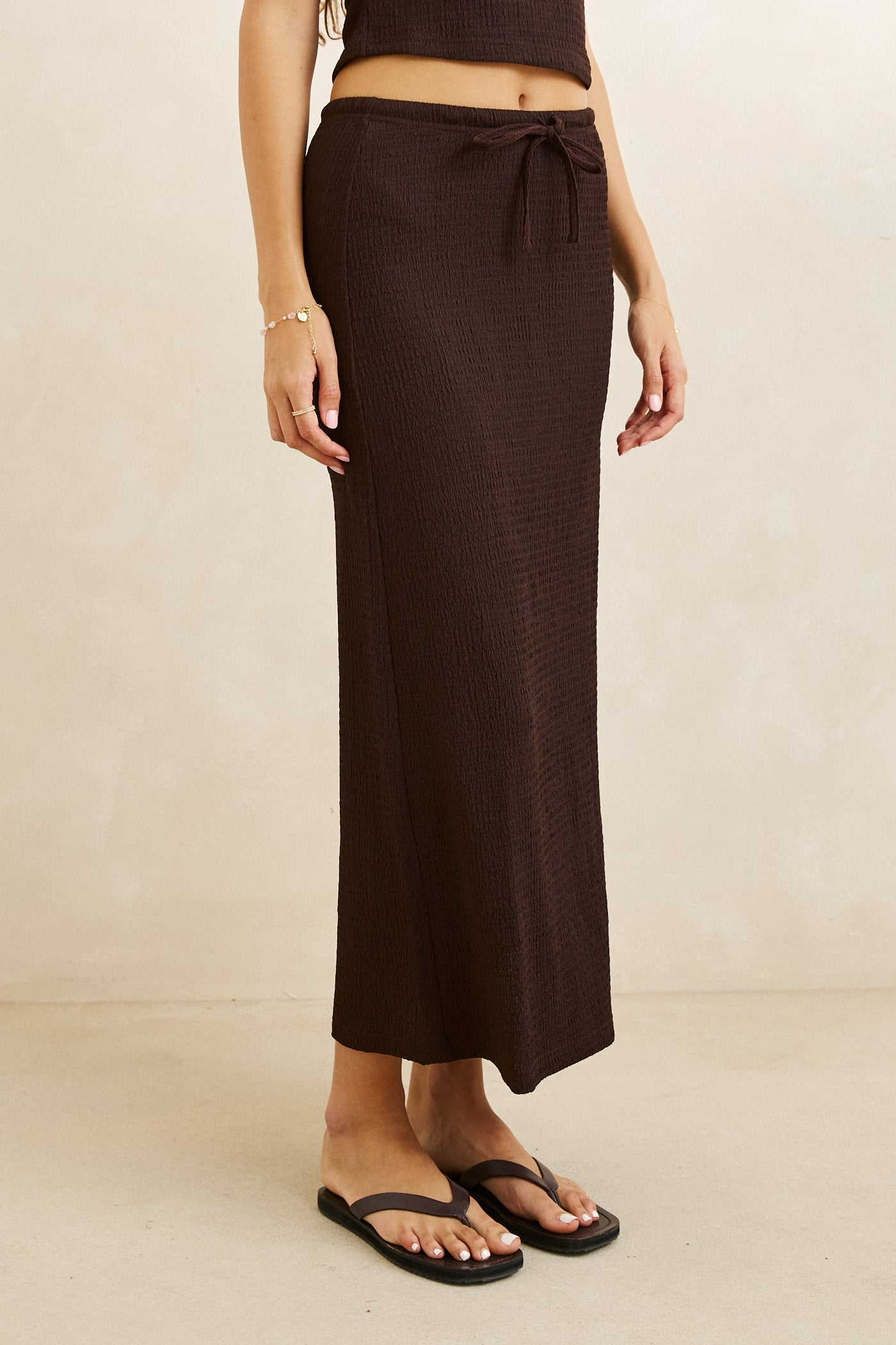 Jupe Indie Maxi Brun Chocolat Rhythm