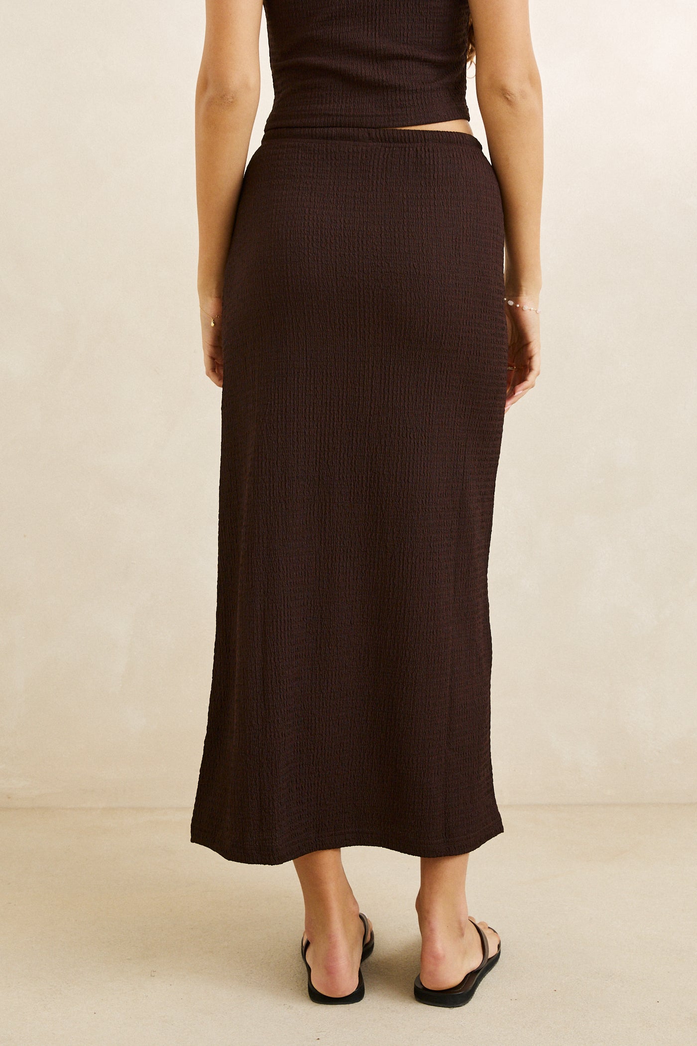 Jupe Indie Maxi Brun Chocolat Rhythm