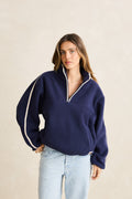 Pull Camp Half Zip Bleu Ocean Rhythm