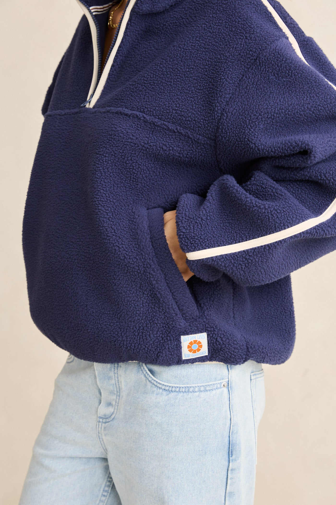 Pull Camp Half Zip Bleu Ocean Rhythm